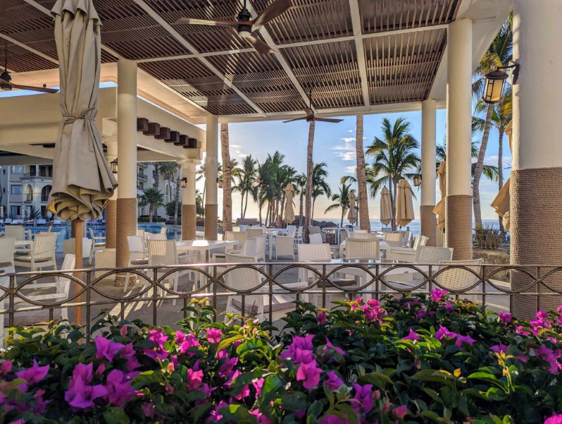 Dreams Los Cabos Restaurants Review Seaside Grill seating area