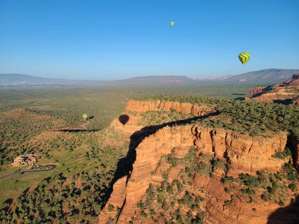 Sedona best itinerary red rock balloons tour arial view