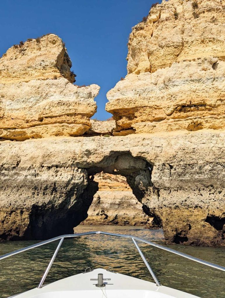 View of Ponta da Piedade grotto boat tour