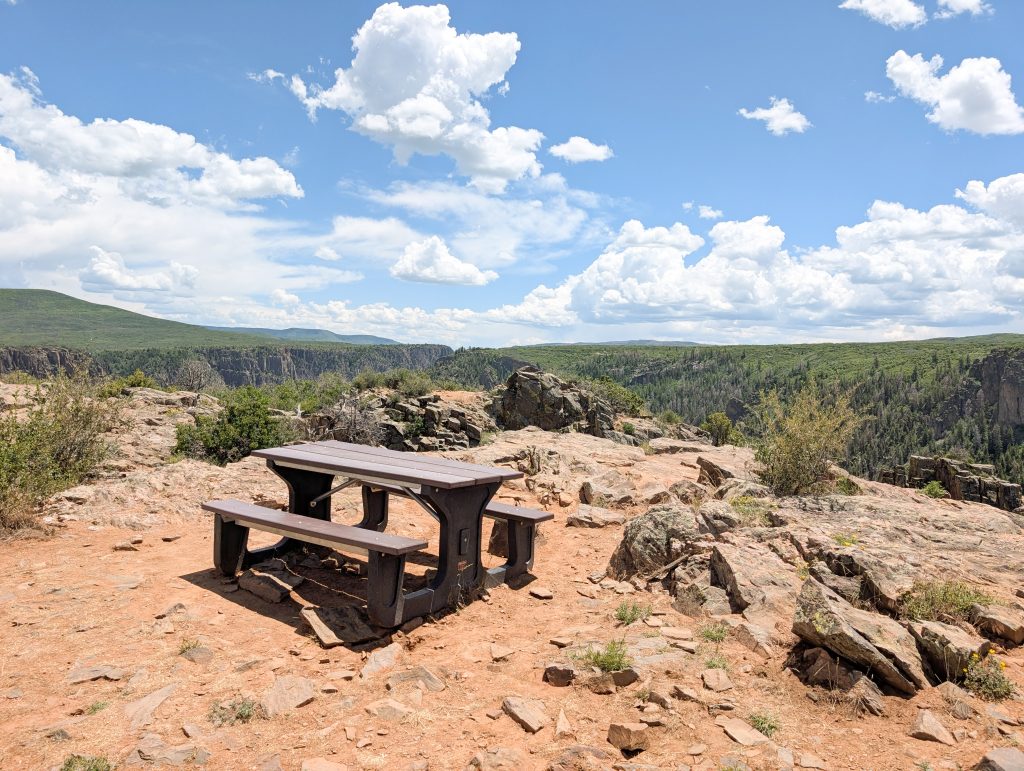 Black Canyon of the Gunnison Picnic Table without Crowds